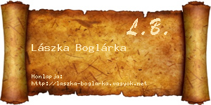 Lászka Boglárka névjegykártya