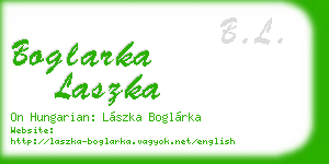 boglarka laszka business card